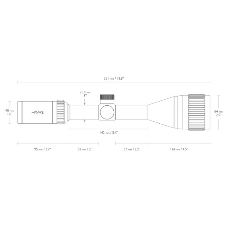 Приціл оптичний Hawke Vantage 3-9x50 AO (Mil Dot)