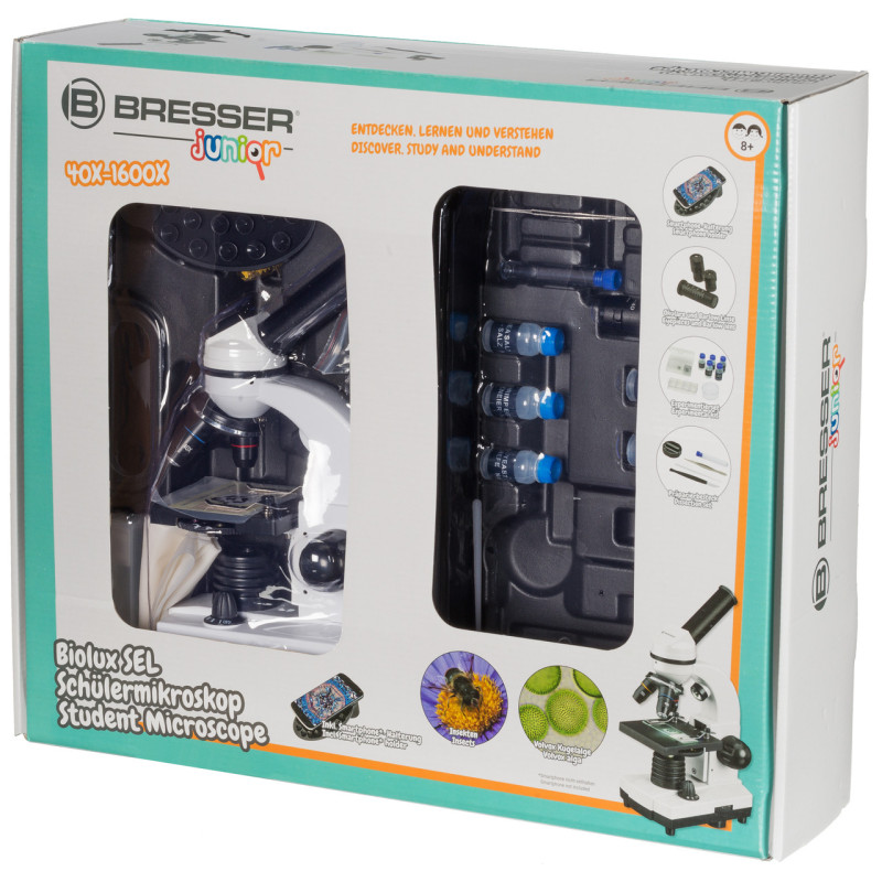 Мікроскоп Bresser Biolux SEL 40x-1600x смартфон-адаптер + кейс (8855610GYE000)