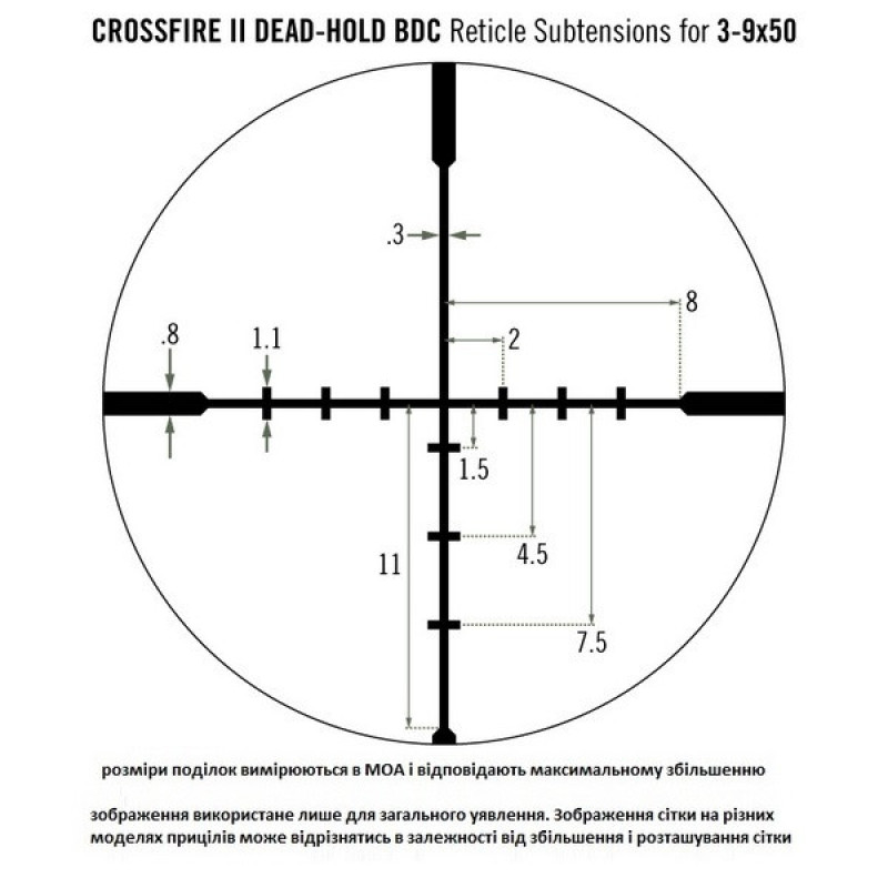 Прицел оптический Vortex Crossfire II 3-9x50 BDC (CF2-31011)