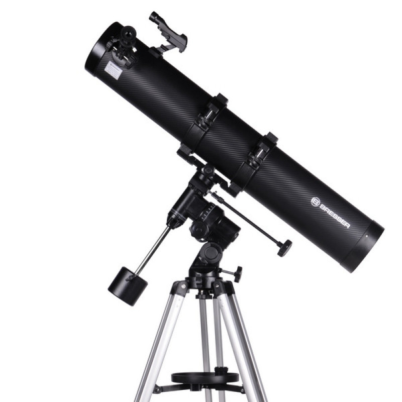 Телескоп Bresser Galaxia II 114/900 EQ Solar Carbon із сонячним фільтром та адаптером для смартфону (4614909)