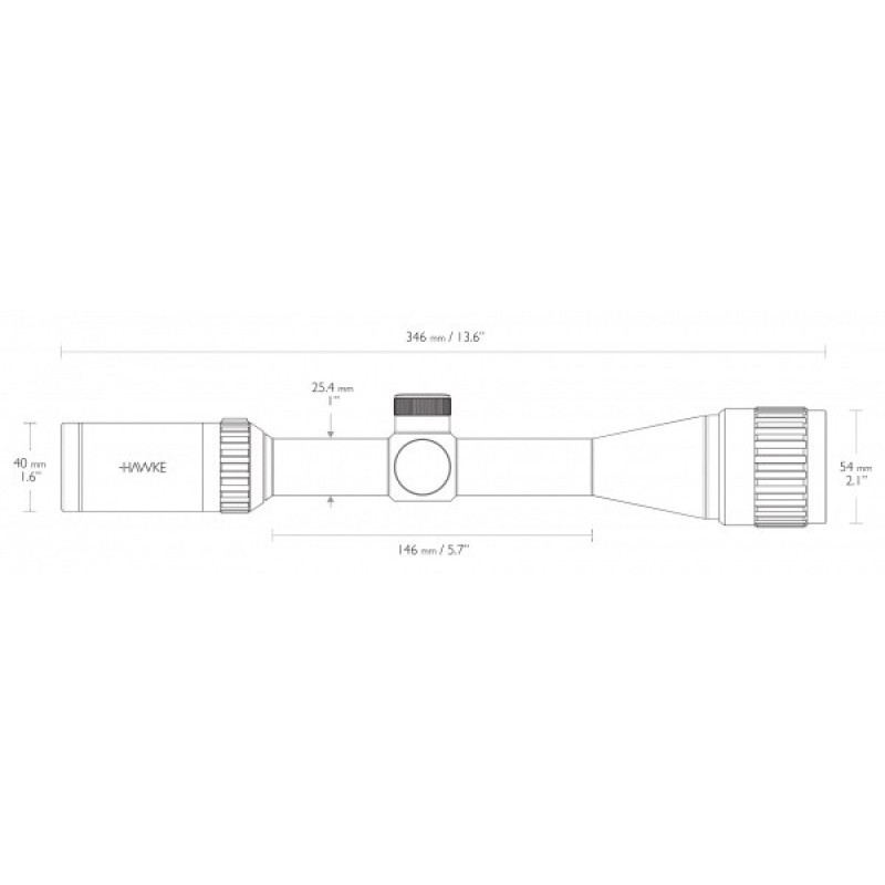 Приціл оптичний Hawke Vantage 4-12x40 AO (Mil Dot)