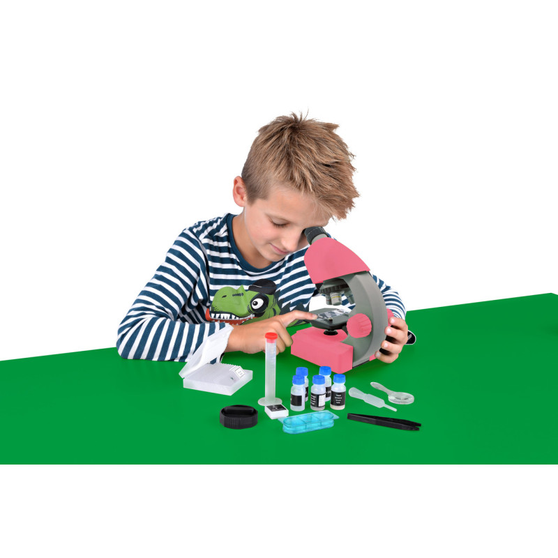 Мікроскоп Bresser Junior 40x-640x Pink з набором для досвіду та адаптером для смартфона (8851300E8G)