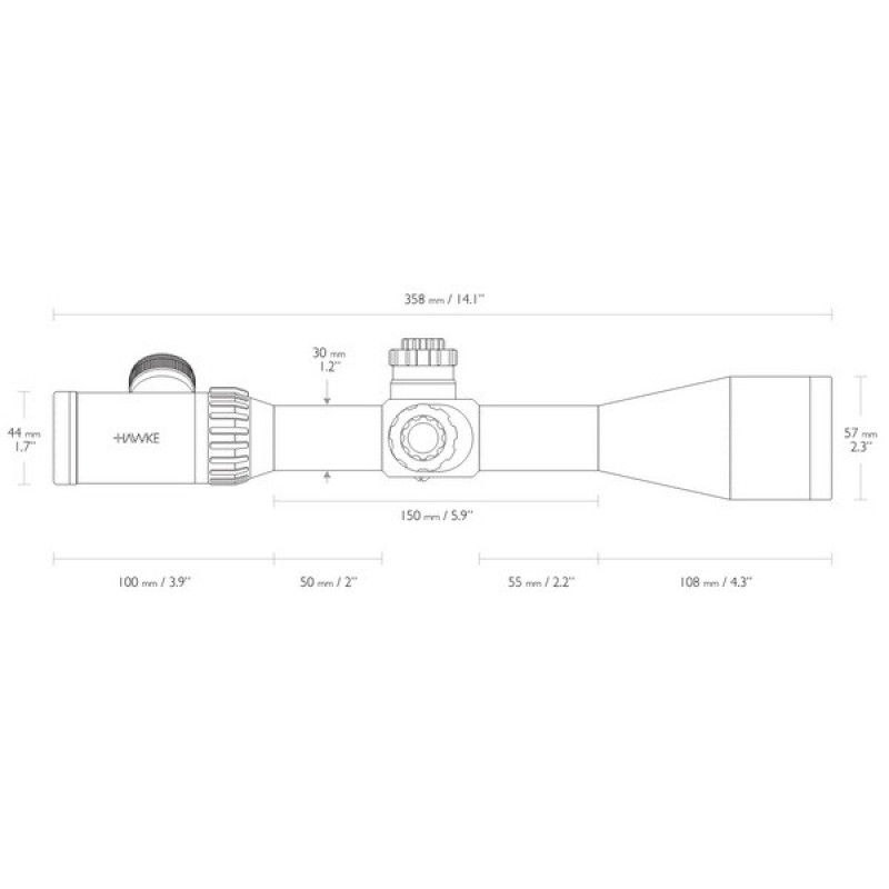 Приціл оптичний Hawke Airmax 30 4-16x50 SF (AMX IR)