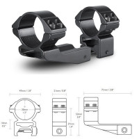 Кільця Hawke Reach Forward 30mm/Weaver/High extension 2