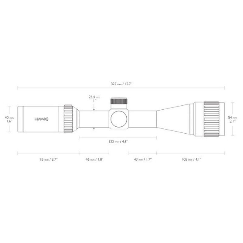 Приціл оптичний Hawke Vantage IR 3-9x40 AO (Mil Dot IR R/G)