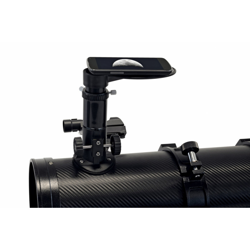 Телескоп Bresser Pluto II 114/500 EQ Carbon із сонячним фільтром та адаптером для смартфону (4614500)