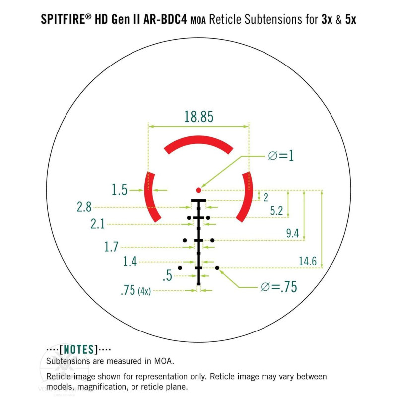 Приціл коліматорний Vortex Spitfire 3x Prism II Scope AR-BDC4 Reticle (SPR-300)
