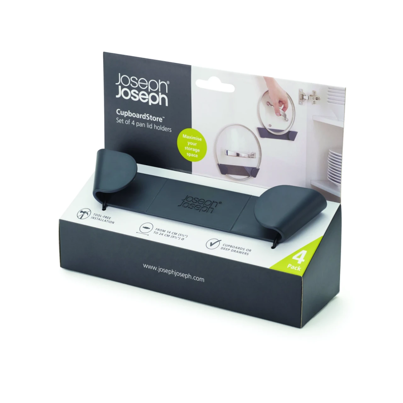 Набір тримачів для посуду у шафі Joseph Joseph CLEANING & ORGANISATION, 3,7 x 19 x 2,3 см, сірий, 85149