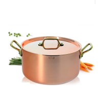 Кастрюля з кришкою de Buyer Inocuivre, об'єм 3,5 л, мідний (6447.20)
