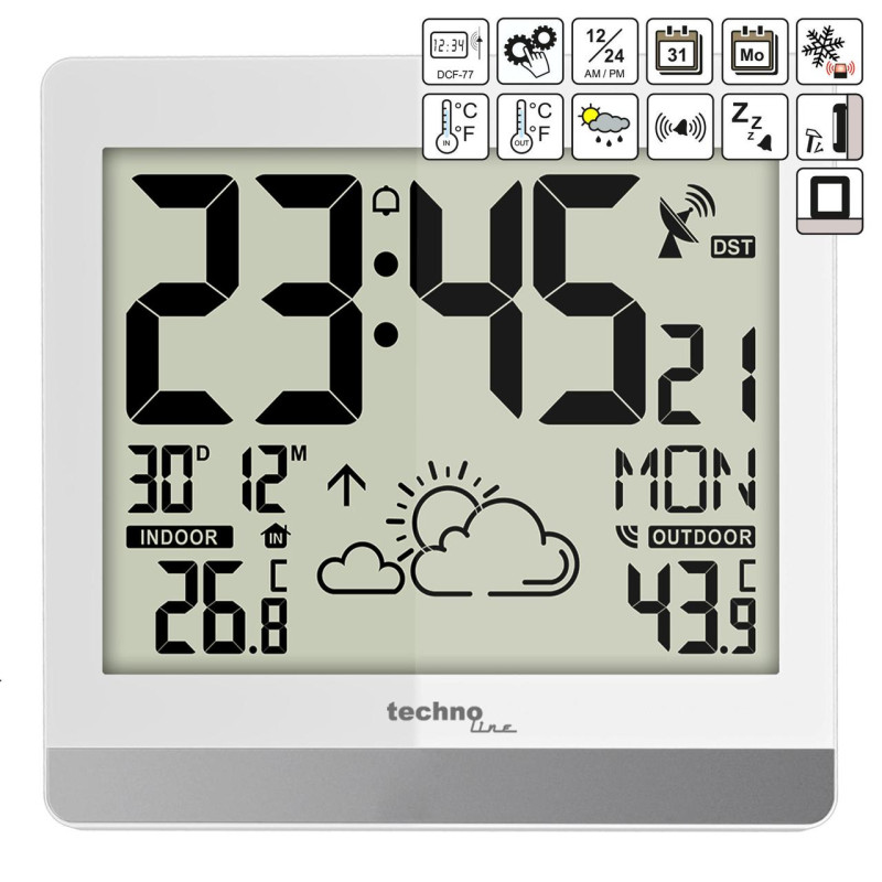 Настінний годинник Technoline WS8119 White (WS8119)