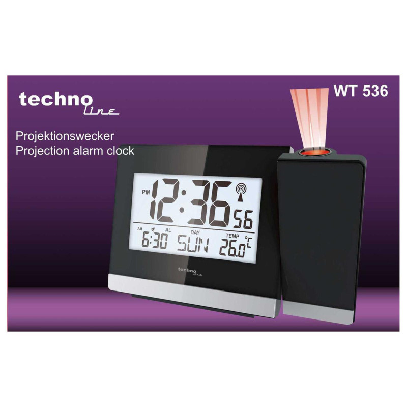 Годинник проекційний Technoline WT536 Black (WT536)