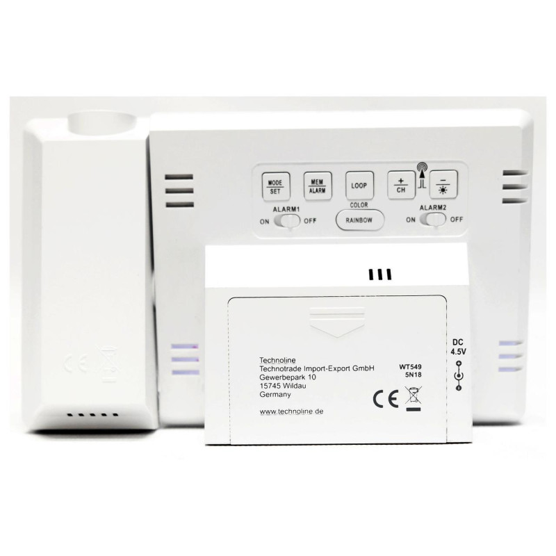 Годинник проекційний Technoline WT549 White (WT549)