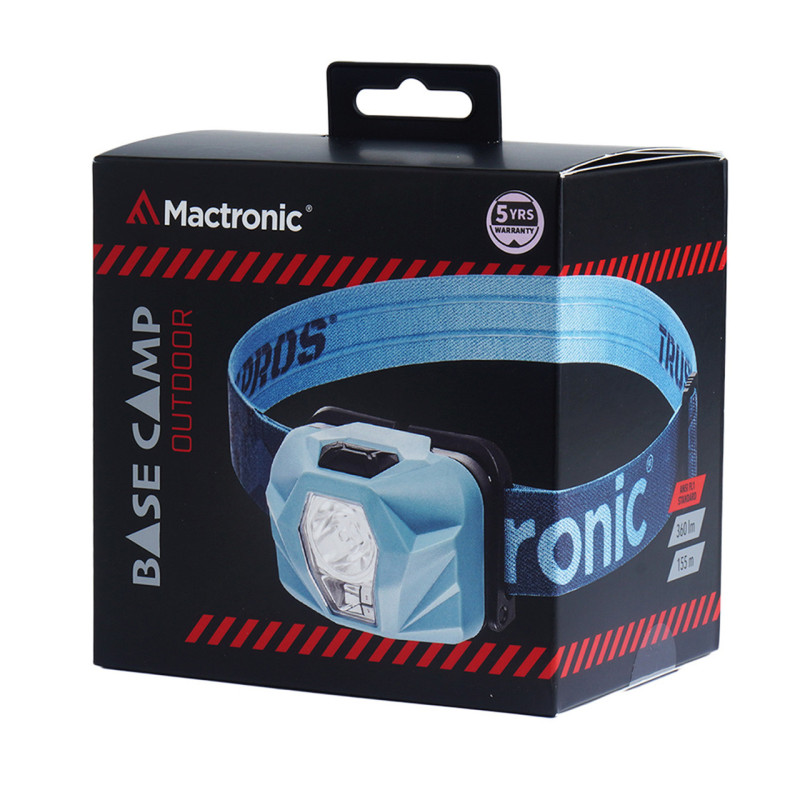 Ліхтар налобний Mactronic Rebel (400 Lm) Cool White/Warm White/Red LED USB Rechargeable (AHL0062)