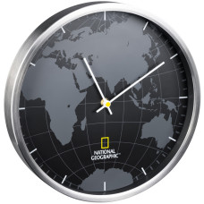 Годинник настінний National Geographic World Map Aluminium (9080000)