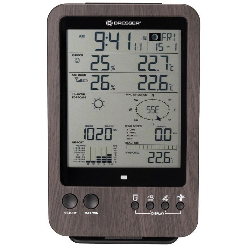 Метеостанция Bresser Weather Center 5-in-1 WTW Brown (7002512)