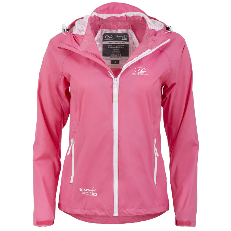 Жіноча вітровка Highlander Stow & Go Pack Away Rain Jacket 6000 mm Pink S (JAC077L-PK-S)