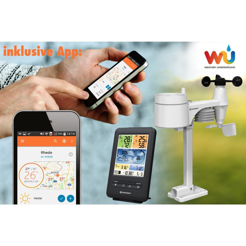Метеостанция Bresser Weather Center 5-in-1 V WIFI Professional colour (7002585)