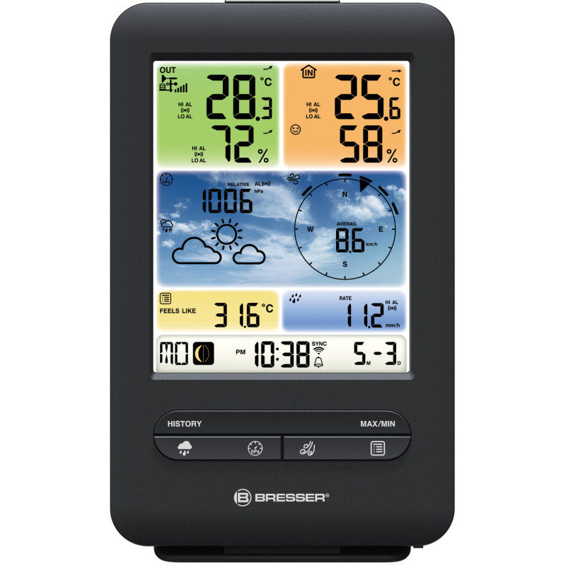 Метеостанция Bresser Weather Center 5-in-1 V WIFI Professional colour (7002585)