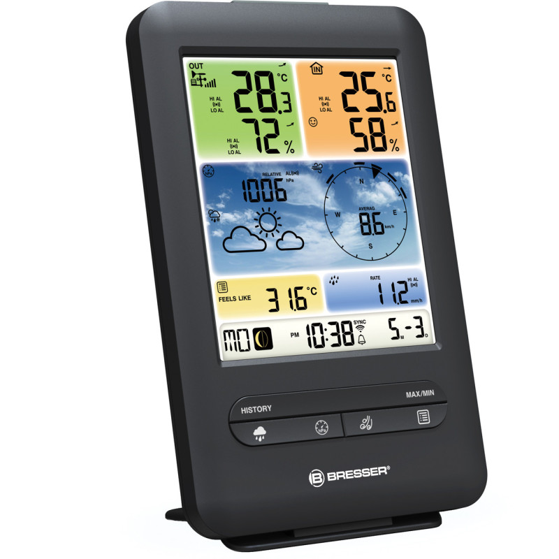 Метеостанция Bresser Weather Center 5-in-1 V WIFI Professional colour (7002585)