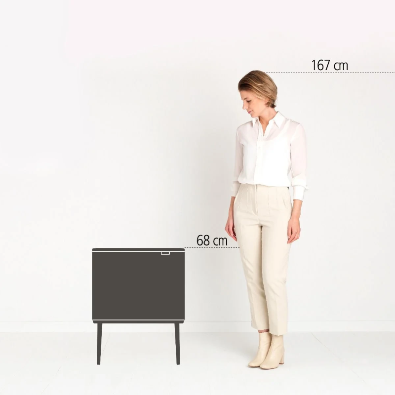 Бак для сміття Brabantia TOUCH BIN BO SOFT, об'єм 11л+23л, бежевий (201585)