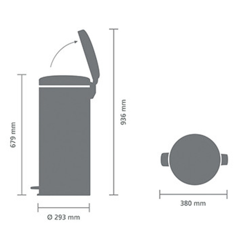 Бак для сміття Brabantia PEDAL BIN, об'єм 30 л, бежевий (149962)