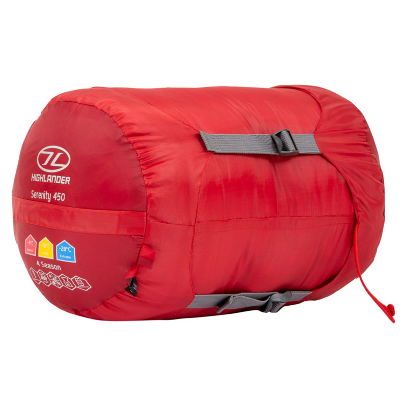 Спальный мешок Highlander Serenity 450/-10°C Red (Left)