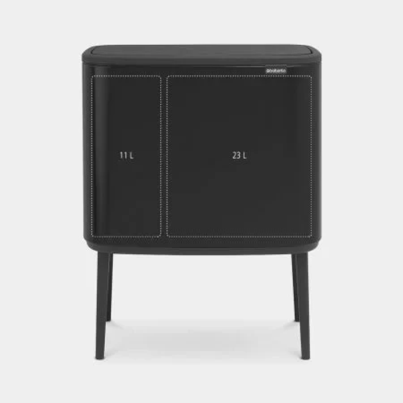 Бак для сміття 11+23 л чорний матовий Bo Touch Bin Brabantia