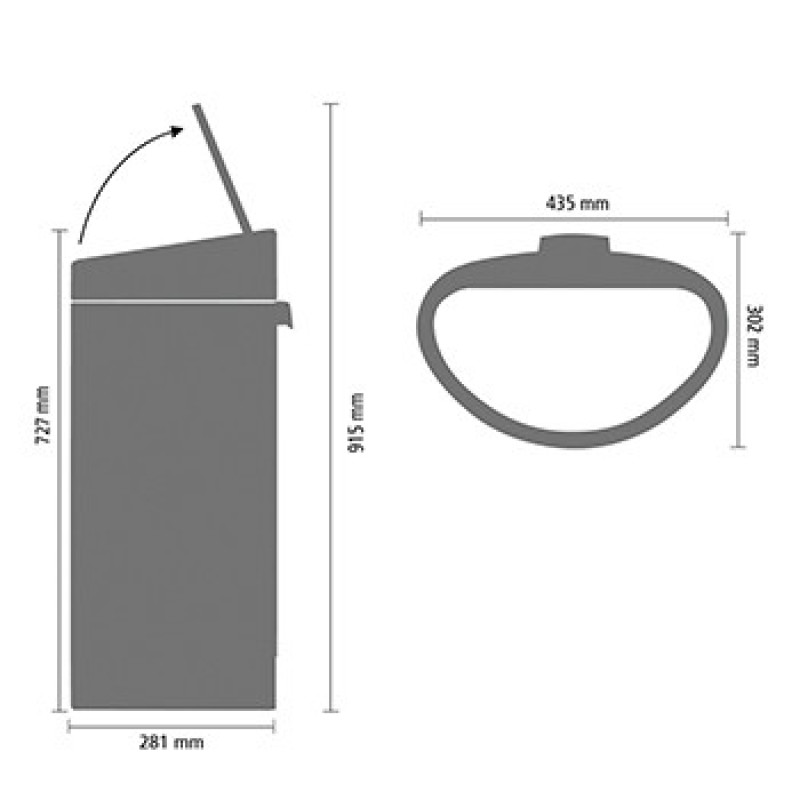 Бак для сміття Brabantia Touch bin 40 л (200748)