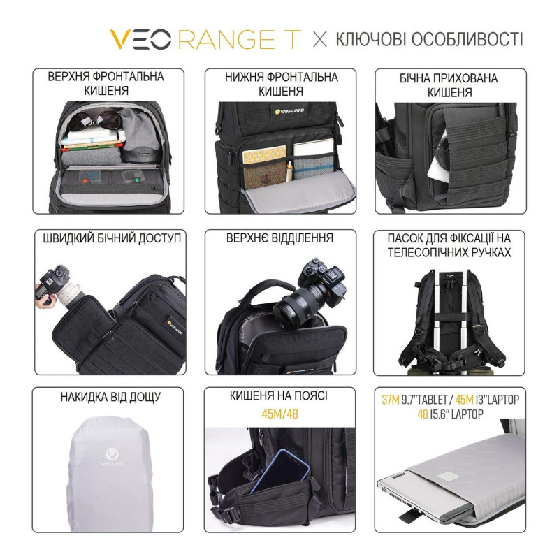 Рюкзак Vanguard VEO Range T 37M Black (VEO Range T 37M BK)