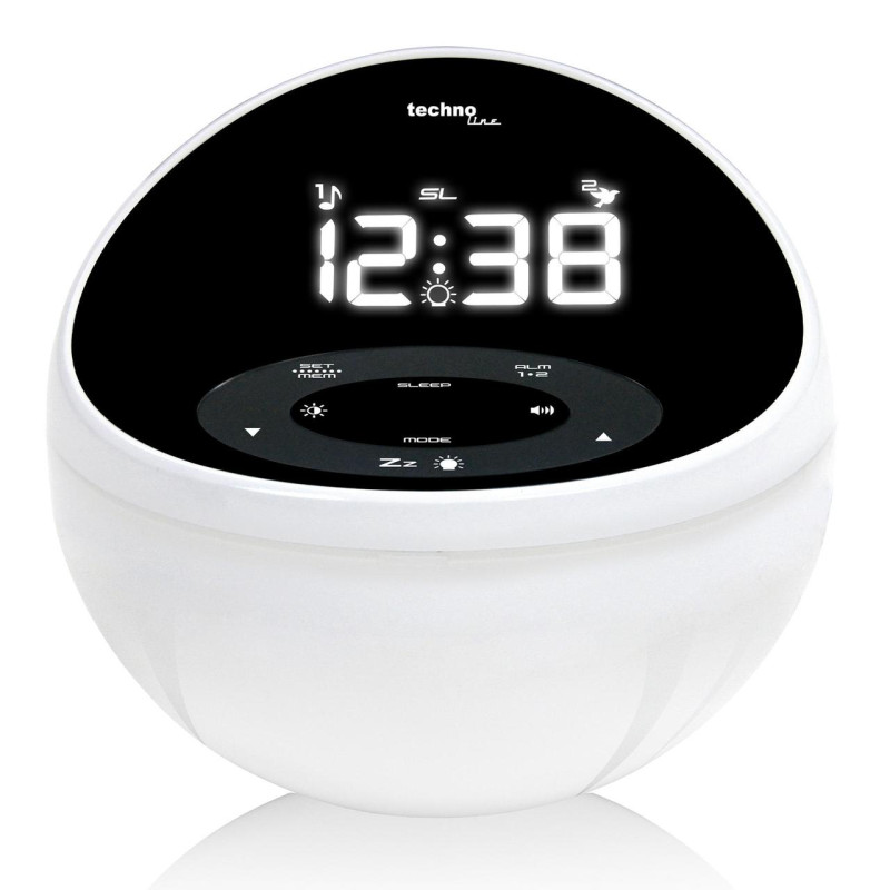 Годинник настільний з радіо Technoline WT500 Black/White (WT500)