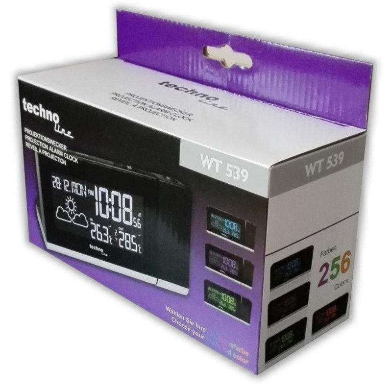 Часы проекционные Technoline WT539 Black (WT539)