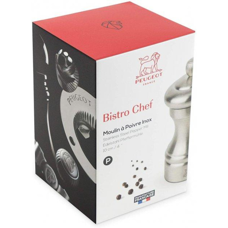 Млин для перцю Peugeot Bistro Chef нержавіюча сталь 10 см (33033)