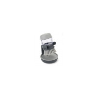 Щетка для посуды с дозатором жидкого мыла Palm Scrub - Grey 85005