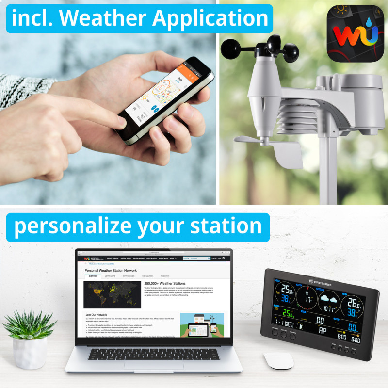 Метеостанция Bresser WIFI ClearView Weather Center 7-in-1 Sensor (7002586)