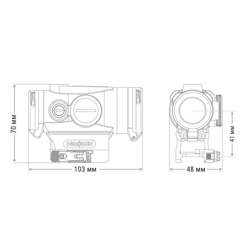 Коліматорний приціл HOLOSUN HE530G-RD