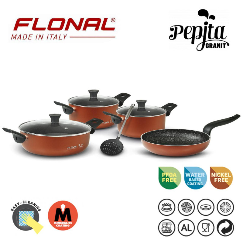 Набір посуду Flonal Pepita Granit 8 предметів (PGFSET08PZ)