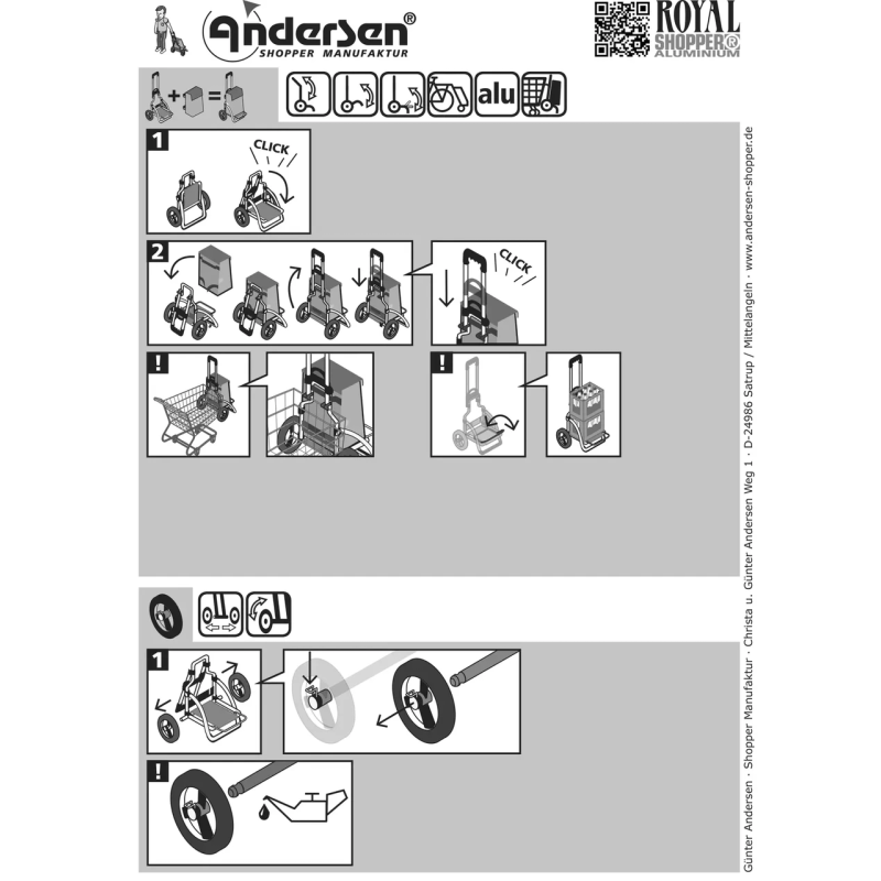 Сумка-візок Andersen Royal Shopper Vide Apricot (166-188-30)