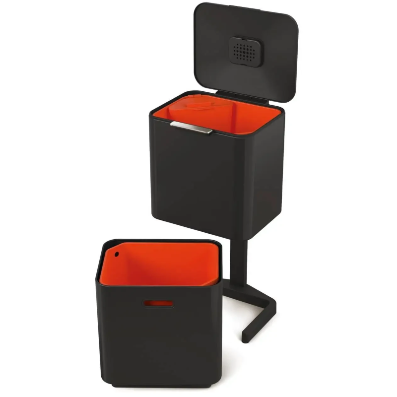 Органайзер для сортування сміття на кухню 60 л. Joseph Joseph Totem Max Carbon Black 30106