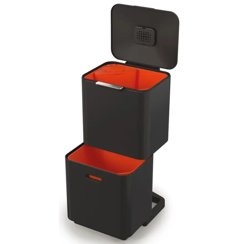 Органайзер для сортування сміття на кухню 60 л. Joseph Joseph Totem Max Carbon Black 30106