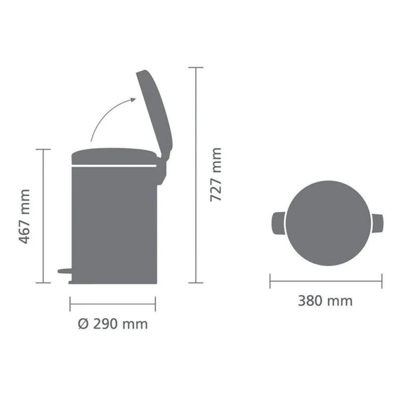 Бак для сміття Brabantia NewIcon Pedal Bin 20 л (304460)