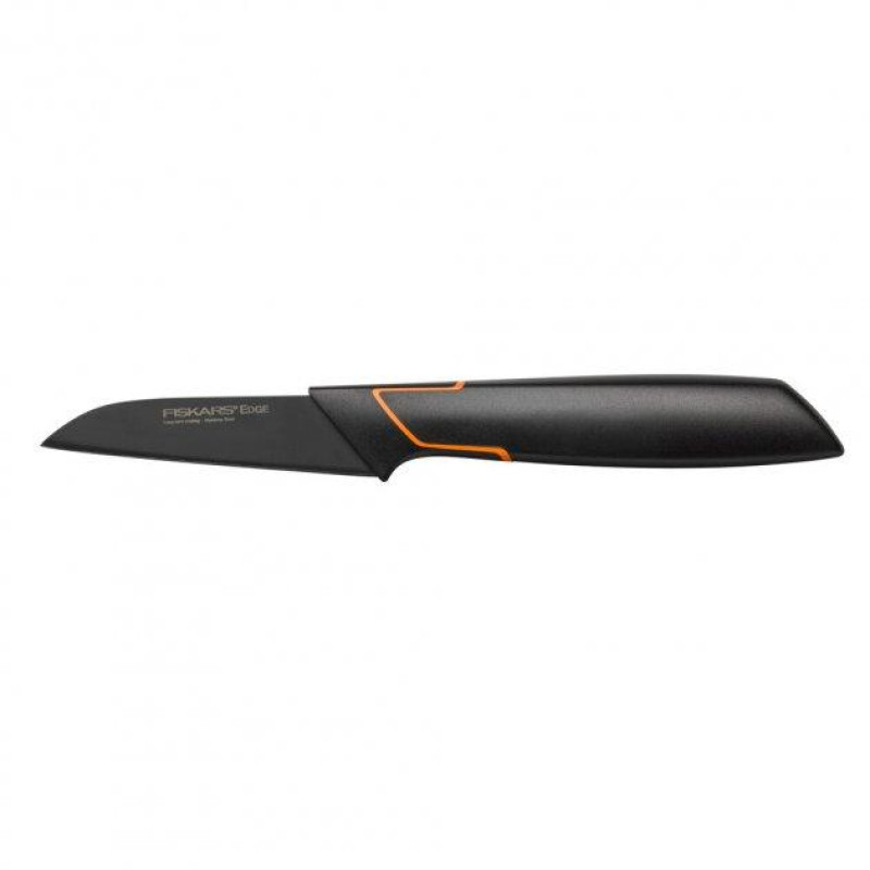 Кухонний ніж Fiskars EDGE для овочів/фруктів 8 см, рукоять чорна ABS пластик (1003091)