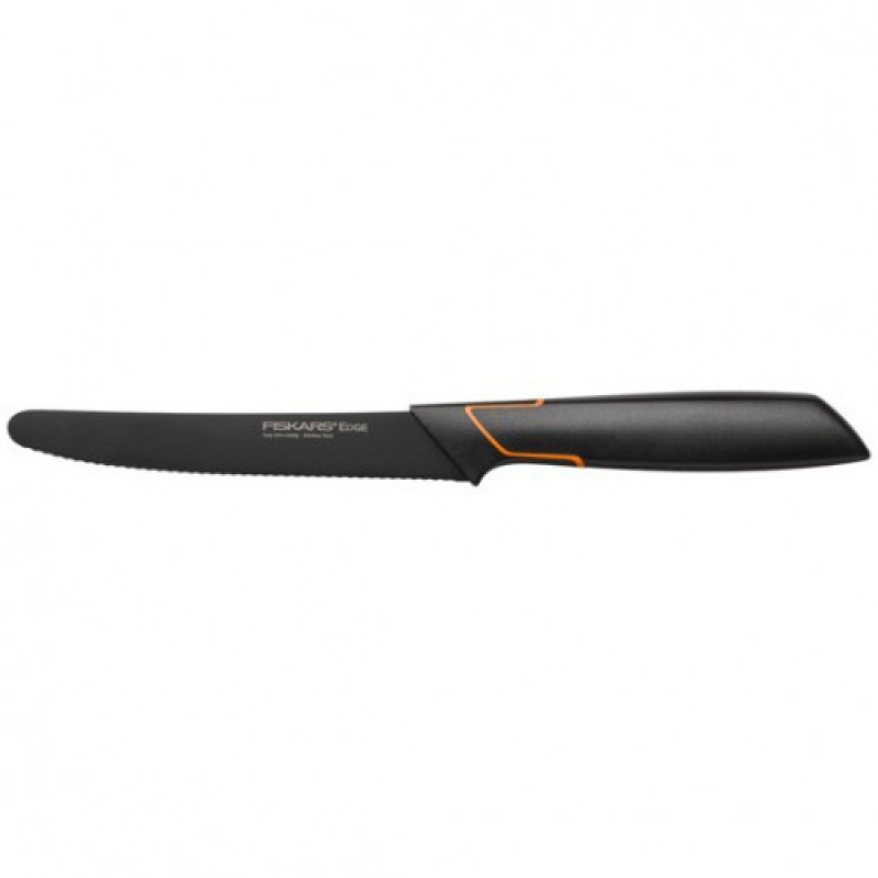 Кухонний ніж Fiskars EDGE для томатів 13 см, рукоять чорна ABS пластик (1003092)