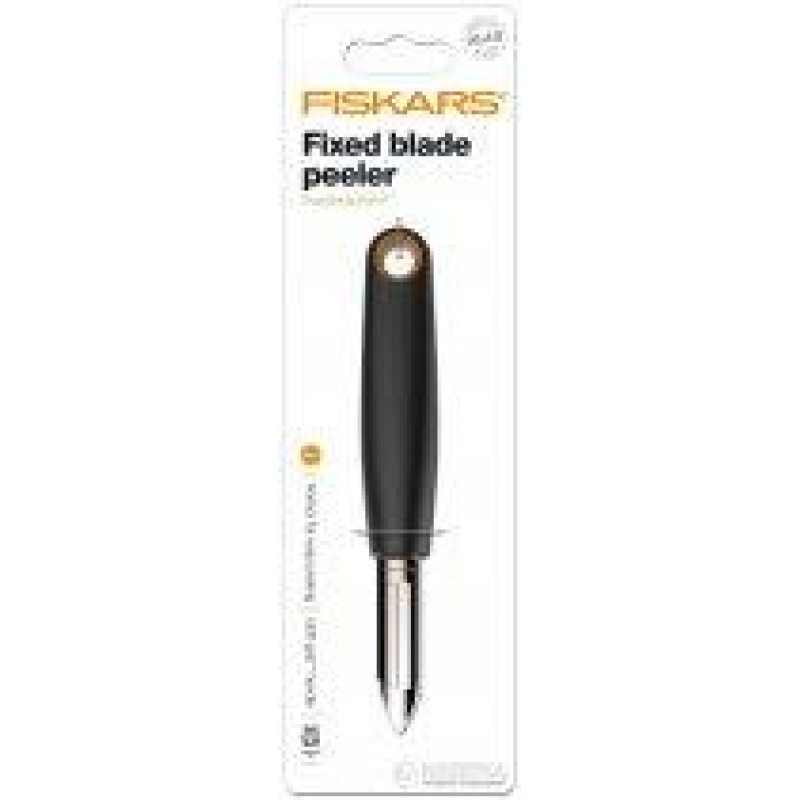 Кухонний ніж Fiskars Functional Form для чищення овочів/фруктів 6 см, рукоять чорна сантопрен (1014418)