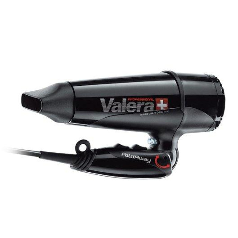 Фен професійний Valera Swiss Light 5400 FOLD AWAY Ionic Tourmaline, чорний, іонізація, екстра-легкий