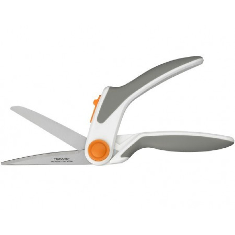 Ножиці портновські Fiskars EasyAction, 24 см, леза RazorEdge™, рукоять Softgrip®, біло-сірі (1016210)