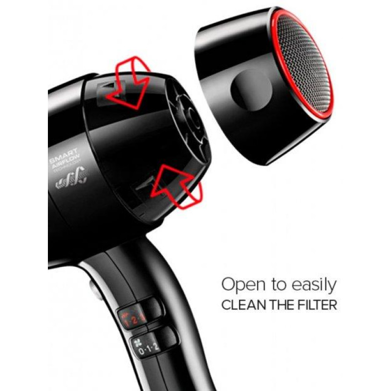 Фен профессиональный Valera Swiss Silent Jet 7500 Light Ionic Rotocord, черный, супер-тихий, мощный,