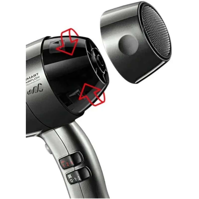 Фен професійний Valera Swiss Silent Jet 8600 Ionic Rotocord, сірий перламутровий, супер-тихий, супер