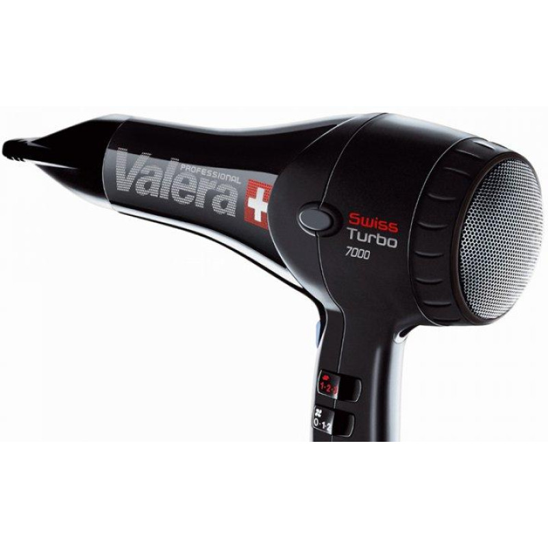 Фен профессиональный Valera Swiss Turbo 7000 Light ROTOCORD, черный, супер-мощный, экстра-легкий (ST7000RC)