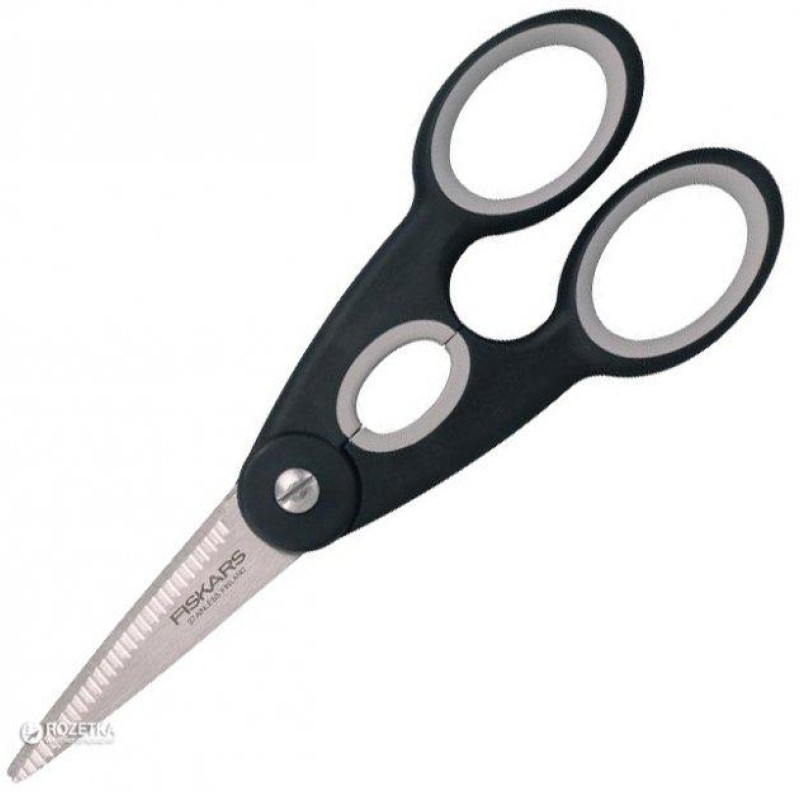 Ножиці кухонні Fiskars Functional Form, 22 см, рукоять Softgrip®, чорні (1003034)