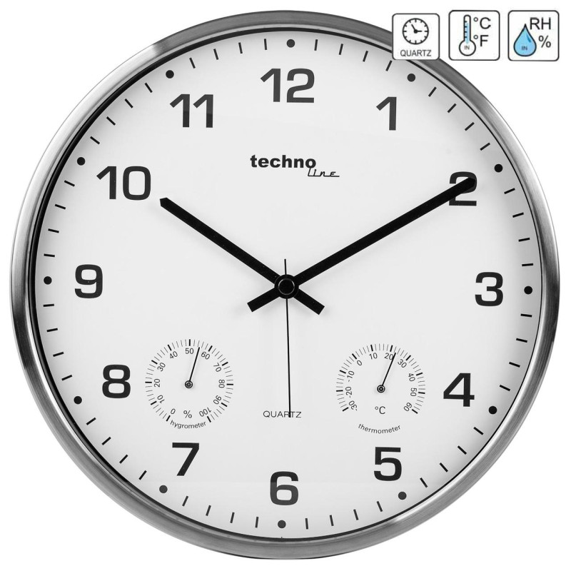 Часы настенные Technoline WT7980 White/Silver (WT7980)